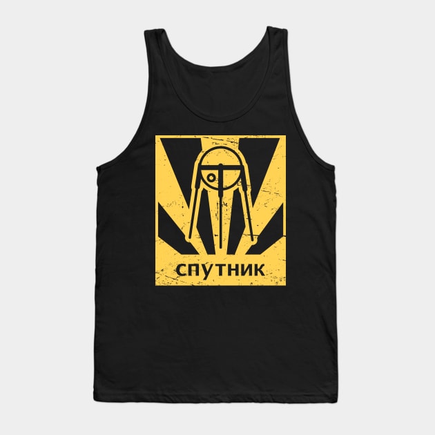 Sputnik - Retro Soviet Union Poster Tank Top by MeatMan